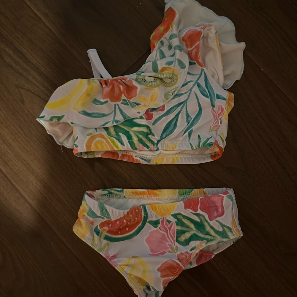 Caden Lane Tropical Print Bikini Bottom